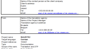 Quotation Exercise – Documentation (one target language)